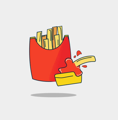 Vector french fries