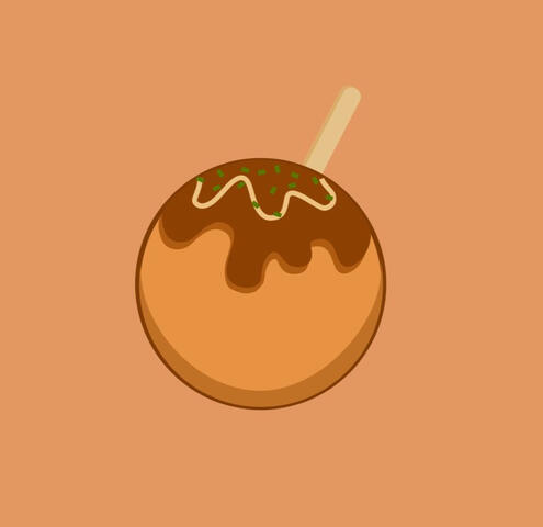 Vector takoyaki